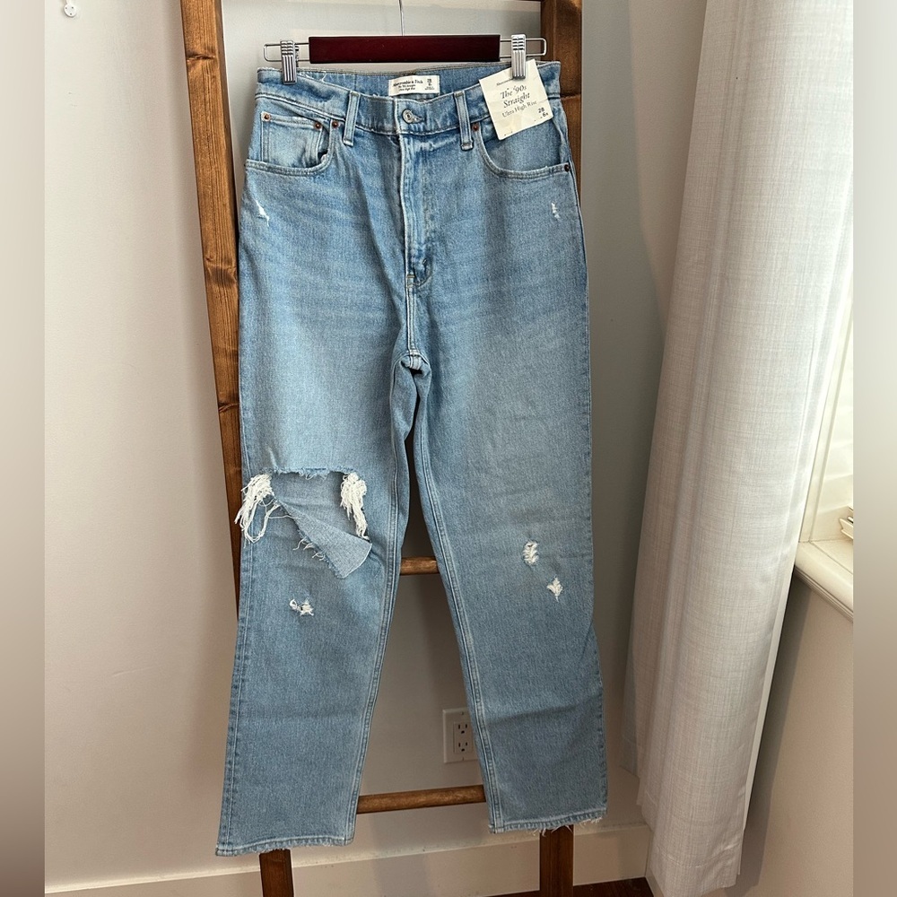Abercrombie & Fitch Light Blue Straight Leg Jeans